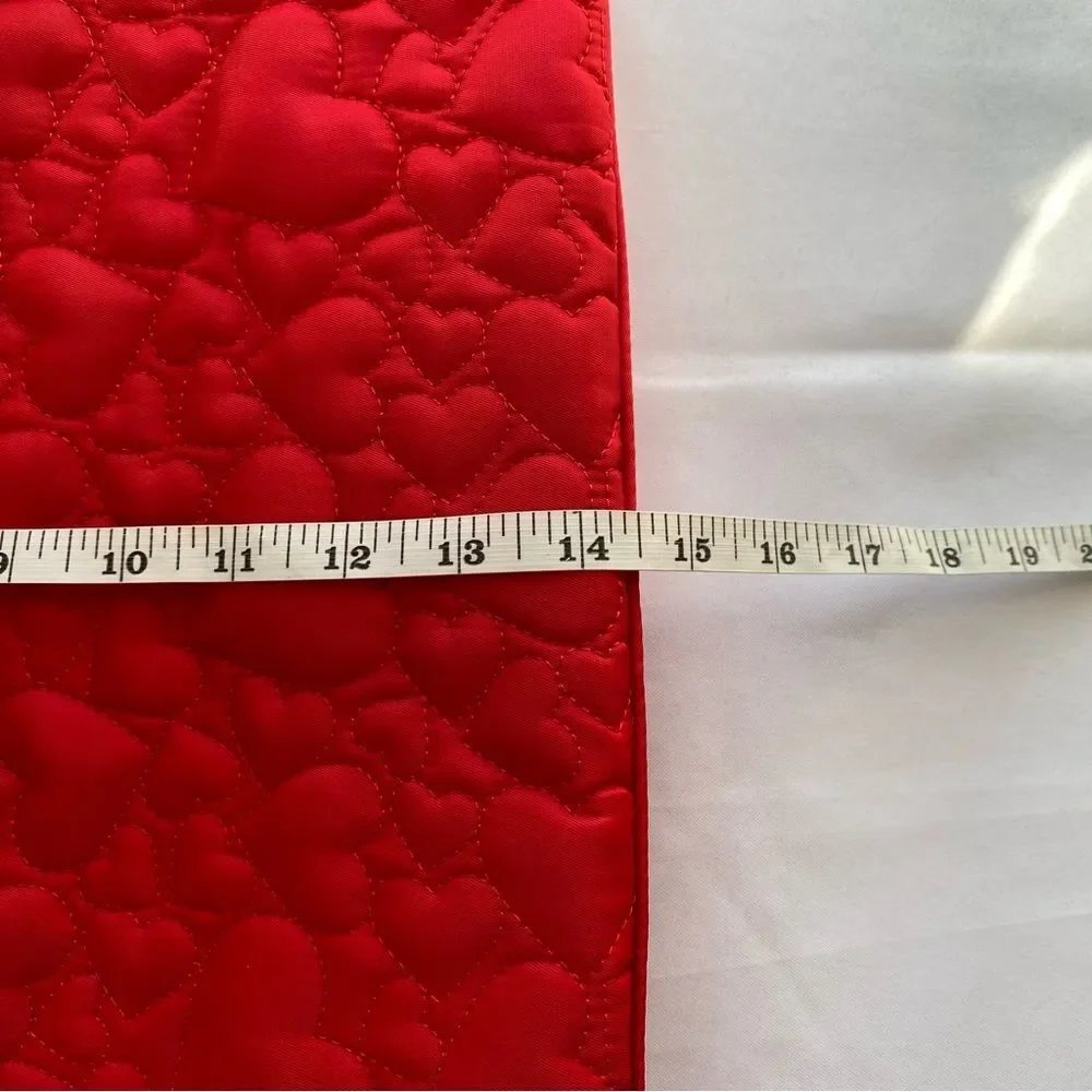 Kate Spade Fragrances Red Hearts Quilted Tote Bag